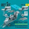 RESKIT RSU32-0169 OV-10D Bronco cockpit (Basic edition with 3D decals) landing gears, wheel bays and weighted wheels set for Kitty Hawk/Zimimodel kit (3D Printed) 1/32